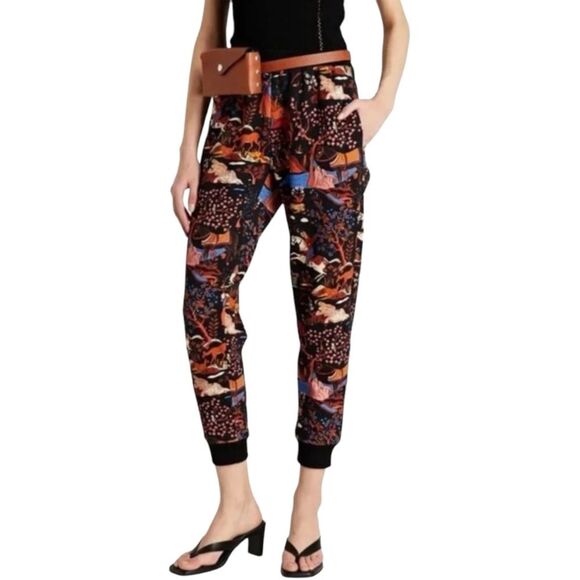 Rhode Harry Print French Terry Cotton Jogger Pants Women's X-Large - Picture 1 of 11